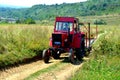 Typical rural landscape in the plains of Transylvania, Romania.