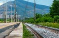 Typical rural train station Royalty Free Stock Photo