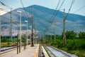 Typical rural train station Royalty Free Stock Photo