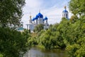 A typical Russian landscape. Holy Bogolyubsky Convent. Bogolyubovo, Vladimir Region, Russia