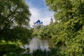 A typical Russian landscape. Holy Bogolyubsky Convent. Bogolyubovo, Vladimir Region, Russia