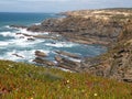 Rocks at the West coast, Algarve -Portugal Royalty Free Stock Photo