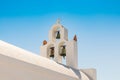 Typical Santorini church in Greece in the Cyclades