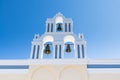 Typical Santorini church in Greece in the Cyclades