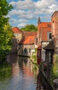 Typical scene in Brujas city, Belgium Royalty Free Stock Photo