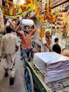 Typical scene in Chandni Chowk, Old Delhi.