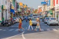 A typical scene in Phuket Town Thailand Royalty Free Stock Photo