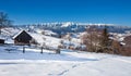 Typical scenic winter view from Bran Castle