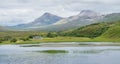 Typical scottish landscape near Loch Damh, nearby to Glen Shieldaig and Beinn Damh. Royalty Free Stock Photo