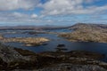 Typical view of lochs from higher position. Shoreline lochs on North Uist, Outer Hebrides, Scotland.