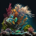 typical sea water fish in vibrant colors AI generated