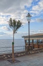 Typical seaside restaurant of Camogli, Liguria, Italy