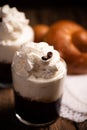 Typical sicilian coffee granita with cream Royalty Free Stock Photo