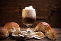 Typical sicilian coffee granita with cream Royalty Free Stock Photo