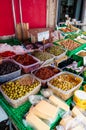 Typical Sicilian products for sale at the market