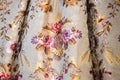 Typical skirt of the fallera. Floral design with many ornaments and colors Royalty Free Stock Photo