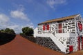 The typical small black and white stone cottage Royalty Free Stock Photo