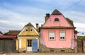 Typical small and colorful transylvanian houses