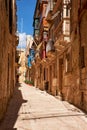 A typical small street (Saint Dominic) of Birgu, Malta