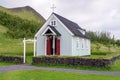 Typical small wooden church in Skogar, Iceland Royalty Free Stock Photo