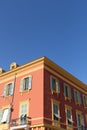 Red building with bleu sky Royalty Free Stock Photo