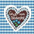 Typical souvenir at the Oktoberfest in Munich -gingerbread-heart, lebkuchenherz. Royalty Free Stock Photo