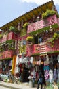 Typical souvenirs for sale, Raquira in Boyaca, Colombia Royalty Free Stock Photo