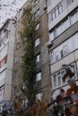 Typical Soviet residential panel house. Popular housing from the times of the USSR in CIS countries. Bishkek, Kyrgyzstan