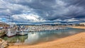 Typical Spanish boats in port Palamos, May 19, 2017 Spain Royalty Free Stock Photo