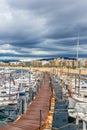 Typical Spanish boats in port Palamos, May 19, 2017 Spain Royalty Free Stock Photo