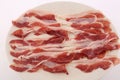 Typical spanish cured ham as gourmet gastronomy