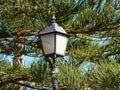 Typical Spanish decorated street lamp and lantern Royalty Free Stock Photo