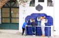 Typical Spanish drinking fountain in Nijar, Spain