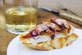 Typical spanish octopus pincho (Galician octopus style) Royalty Free Stock Photo