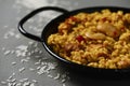 Typical spanish paella valenciana Royalty Free Stock Photo