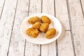 Typical Spanish tapa of croquettes stuffed with bÃÂ©chamel Royalty Free Stock Photo