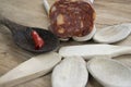 Typical spicy salami of Calabria called soppressata Royalty Free Stock Photo