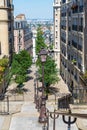 Typical staircase on Montmartre hill - Paris, France Royalty Free Stock Photo