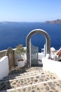 Typical stairway in Santorini