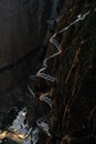 A typical stairway situated in the village of on the greek island of Santorini. Romantic vacation by the sea Royalty Free Stock Photo