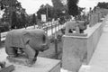 Typical Statues of  Elephant  in Bagh-E-Bahu Royalty Free Stock Photo