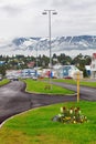 Typical street of Akureyri downtown Royalty Free Stock Photo