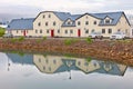 Typical street of Akureyri downtown Royalty Free Stock Photo