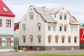 Typical street of Akureyri downtown Royalty Free Stock Photo