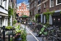 A typical street in Amsterdam city