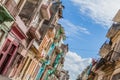 Typical street in Havana Centro neighborhood of Havana, Cub Royalty Free Stock Photo