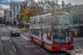 Typical street in London, on the rain Royalty Free Stock Photo