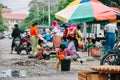 A typical street market in Mandalay.