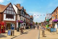 Typical street and old buildings in Stratford upon Avon, UK Royalty Free Stock Photo