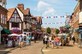 Typical street and old buildings in Stratford upon Avon, UK Royalty Free Stock Photo